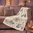 thumbnail image 5 of Opossum Groups With Garden Bouquets, Detailed Garden Animal Watercolor for Opossum Art Enthusiasts, Mother's Day Gift, Cozy Flannel Blanket with Home Decor for Living Room and Bedroom, 5 of 7