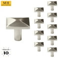 thumbnail image 3 of Zinc Square Cabinet Knobs Zinc Knobs Handle Cabinet Drawer Satin Nickel Finish Knob (Pack of 10), 3 of 3