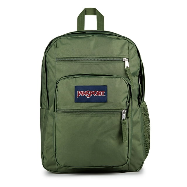 Mochila para portátil JanSport Big con 2 compartimentos y manga de 15 pulgadas, color verde