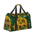 thumbnail image 2 of Honeii Sunflowers in Bucket Print Gym Bag,Carry on Weekender Overnight Bag, Travel Duffel Bags, Personal Item Travel Bag,Tote Bag,Workout Dance Bag, 2 of 7