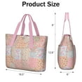 thumbnail image 3 of Tote Bag for Women - Pioneer Flower Shoulder Bag - Large Utility Work Duffle Bag with Zipper Handbag for Travel, Work, Sprots, 3 of 5
