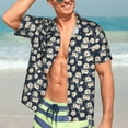 thumbnail image 6 of Mens Casual Hawaiian Shirts Short Sleeve Button Down Beach Shirts Shirts, 6 of 8