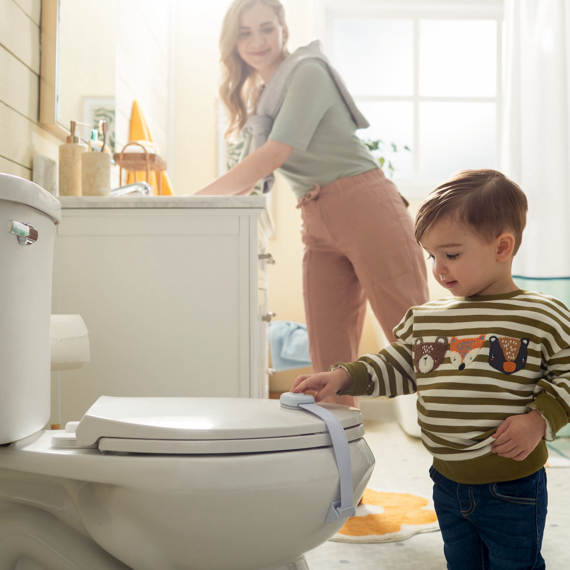 (2 pack) Safety 1st OutSmart Toilet Lock, White, Toddler