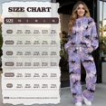 thumbnail image 7 of Xixirimido Cat Music Stars Purple Print Women’s Sweatsuits 2 Piece Outfit Fall Fashion Airport Lounge Sets Long Sleeve Sweatshirt Wide Leg Sweatpants Plus Size Tracksuit, X-Small, 7 of 7