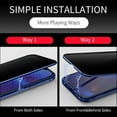 thumbnail image 2 of Anti-Peeping Full Body Case For  - Anti-scratch Clear Tempered Glass Metal Bumper Protection Privacy Cover  Red  iPhone12promax 6.7”, 2 of 9
