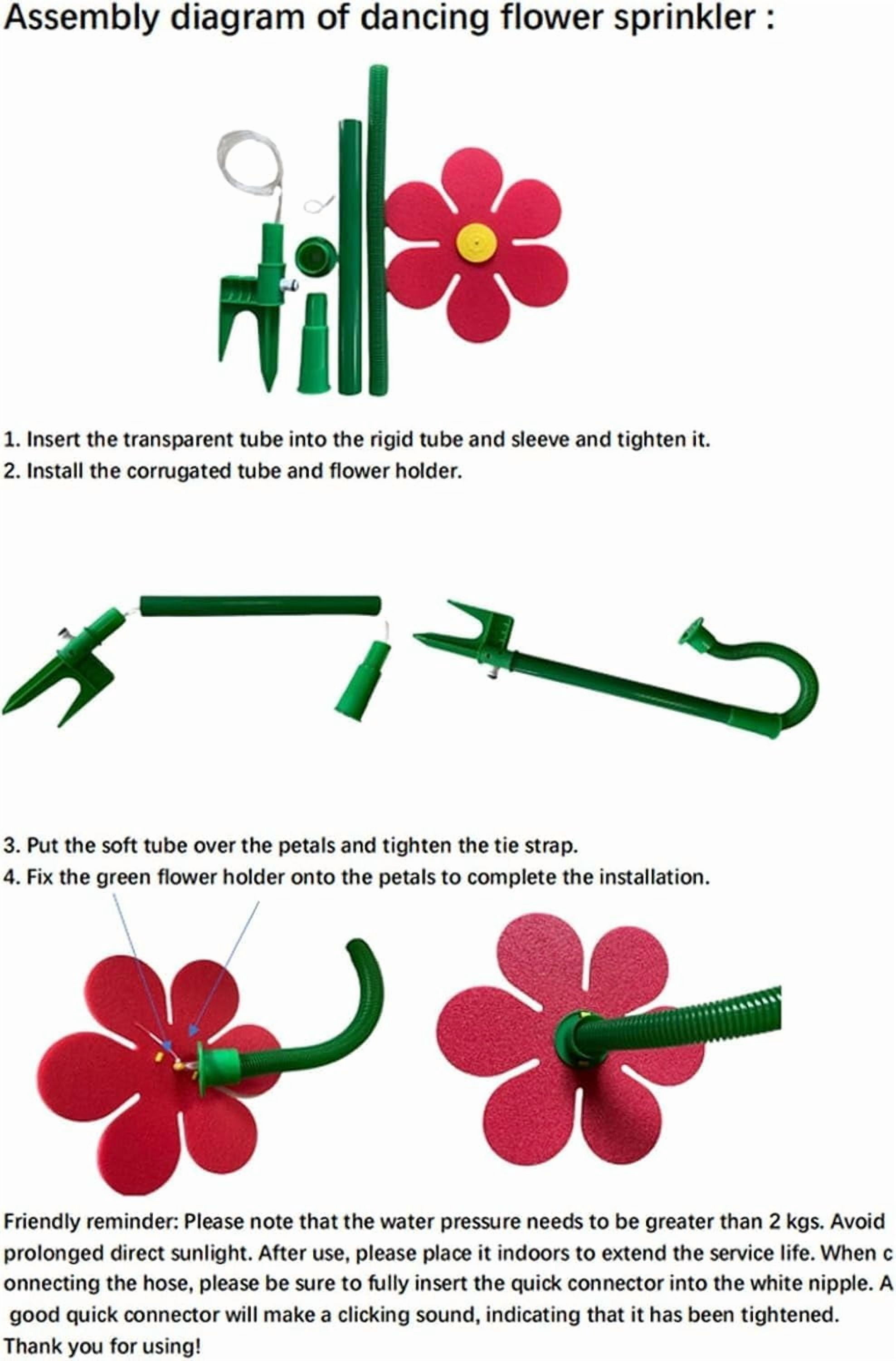 Crazy Daisy Sprinkler Dancing Flower Daisy Water Sprinkler,360 Rotatable Sun Garden Sprinkler Stake with Adapter,Lawn Sprinkler for Yard Watering Dogs  (Yellow)