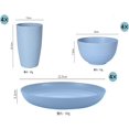 thumbnail image 3 of 12 Pieces Bowl Set Tablewares, Wheat Straw Dinnerware Sets, Lightweight Degradable Dinner Plates Set,Bowls, Cups, Tablewares Set, Dishwasher Safe, 3 of 7