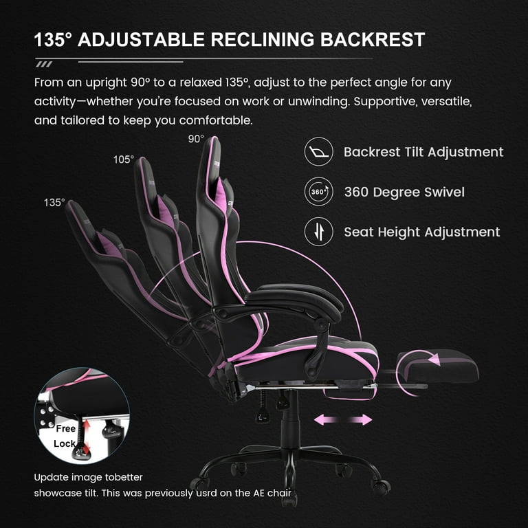 GTRACING GTWD-200 Ergonomic Gaming Chair with Adjustable