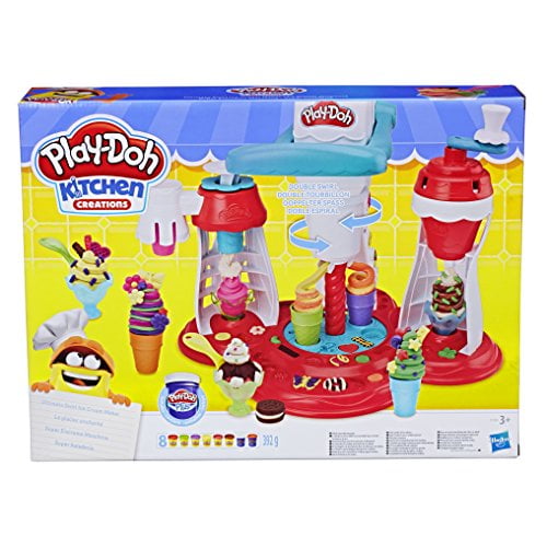 4 colors play doh ice cream