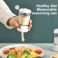 thumbnail image 5 of Nkmbld Spice Shakers Salted Control Bottle Press Quantitative Salted Pepper Storage Bottles Reusable BBQ Limit Salted Shaker Kitchen Supplies, White, 5 of 7