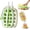 Green+White, variant on Ice Cube Mold Cups,Leak-Proof Bottle,Built-In Ice Cube Mold and Straw,2 in 1 Zero-Touch Press Cubes Bottle,Press To Release Ices Tray for Home Ices Making, Outdoor Picnics, Office Use