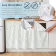 thumbnail image 4 of Sage Green Florals Oven Skirt Curtain for Kitchen Decor 28"x35", Abstract Damask Flowers European Style Self Adhesive Stove Curtains Skirt Cabinet Curtains for Bathroom Laundry Room, 4 of 8