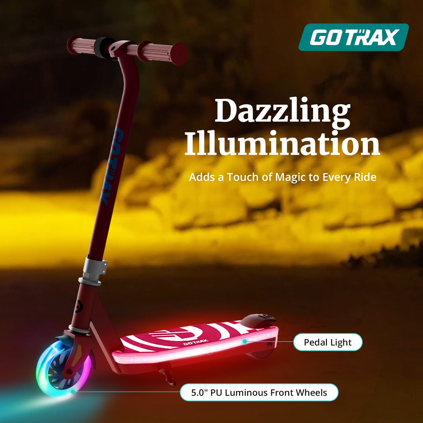 GOTRAX Scout Light Up Kids’ Electric Scooter for Ages 4-7