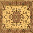 thumbnail image 1 of Ahgly Company Indoor Square Persian Brown Traditional Area Rugs, 4' Square, 1 of 4