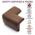 thumbnail image 5 of 16.4ft Baby Furniture Edge and Corner Guards, Rubber Protective Foam Cushion, Table Bumper with 3M Adhesive Tape for Table Desk, Brown, 5 of 8