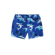 goowrom Boy Swimwear Trunks, Children Elastic Waist Shark Dinosaur Pattern Printed Beach Wear Shorts Briefs