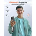 thumbnail image 2 of 3-in-1 Power Bank with 65W Wall Charger,10000mAh 35W Portable Charger with Built in USB C Cable, 2 Outputs, Foldable AC Plug, Smart Digital Display, Fast Charging Batter, 2 of 7