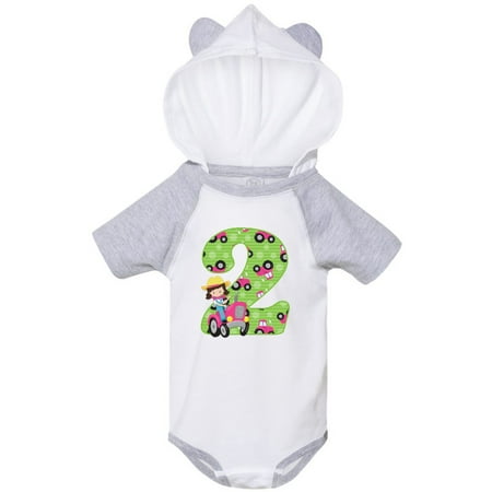 

Inktastic Tractor Girl 2nd Birthday Gift Baby Girl Bodysuit