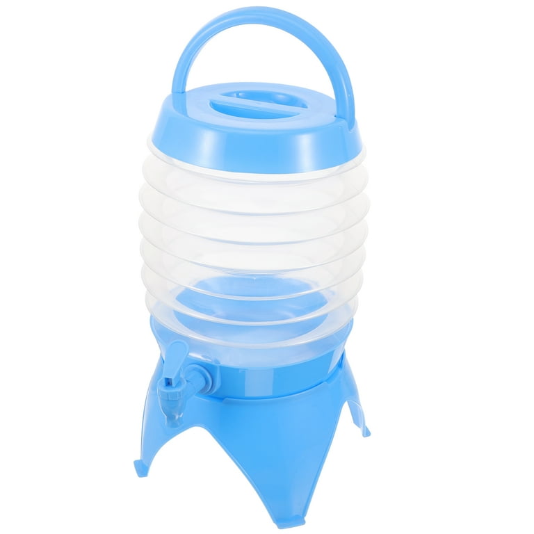 7.5L Outdoor Foldable Water Bucket with Faucet Portable Folding Camping  Water Container Collapsible Travel Juice Drinking Bottle