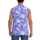 thumbnail image 4 of Fotbe Blue Skull Daisy Men's Camiseta sin Mangas Estampada para Hombres, Playera Casual para Gimnasio, Entrenamiento, Playa-X-Large, 4 of 7