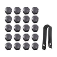 thumbnail image 1 of 21Pcs Wheel Hub Screw Cap 17Mm Abs Black For Car Wheel Enhancement, 1 of 8