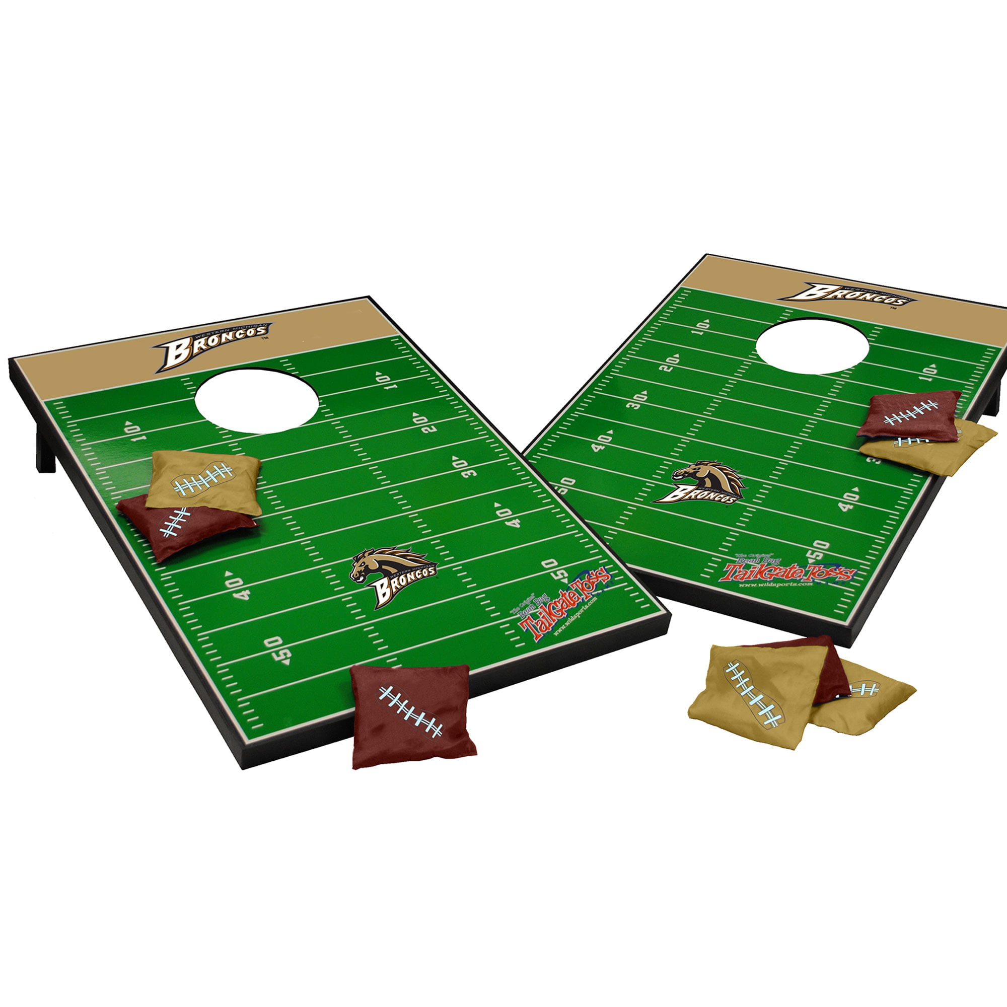 WESTERN MICHIGAN BRONCOS Licensed CORNHOLE Board CARRYING CASE Storage Carry Bag 
