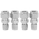 thumbnail image 2 of Adaptador de tubo recto de doble virola de ajuste de compresión de acero inoxidable de 4 piezas para tubería (Ф1/4-Ф3/8), 2 of 8