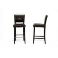thumbnail image 2 of Baxton Studio Aries Dark Brown Modern Bar Stool with Nail Head Trim (Set of 2), 2 of 4