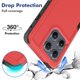 thumbnail image 3 of Funda para teléfono Yuanming Moto Edge 2025 roja de doble capa de grado militar, 3 of 7
