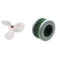 thumbnail image 2 of 1 Pcs Aluminium Propellers Outboard Boat Motors Marine Propeller & 1 Pcs Outboard Fuel Filter,1 * Propeller 1 * Fuel Filter,white & green, 2 of 5