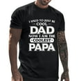 thumbnail image 1 of TSADFHJI Hauts de Pyjama pour Hommes Manches Longues Hiver Printemps et Été Fête des Pères Décontracté Rétro Impression Partielle T-Shirt Col Rond Manches Courtes G Noir, 1 of 6