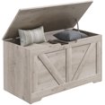 thumbnail image 1 of HOMCOM Storage Chest for Living Room, Wooden Box, 31.5"W, Grey, 1 of 10