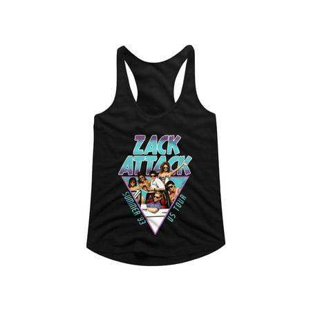 Saved By The Bell 80's Sitcom Summer Tour '93 Ladies Racerback Tank Top (Saved By The Bell Best Summer Of My Life)
