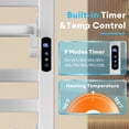thumbnail image 6 of TABU Towel Warmer Rack, 6 Bars Electric Heated Towel Racks, Top Warmer Shelf, Auto Shut-Off Timer, for Bathroom, White, 6 of 8