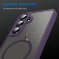 thumbnail image 5 of for Samsung Galaxy A26 5G Case Magnetic Phone Case Compatible with MagSafe, Soft TPU Bumper Hard Translucent Matte Back Slim Fit Shockproof Protective Case Cover for Men Women Girls - Purple, 5 of 8