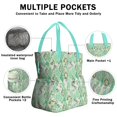 thumbnail image 3 of Pioneer Flower Drawstring Lunch Bag Women - Drawstring Lunch Bag Insulated for Work Office - Stain-Resistant Large Lunchbags for Women with Multi-Pockets, 3 of 6