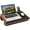Espresso Woodgrain, variant on Home Office Lap Desk with Device Ledge, Mouse Pad, and Phone Holder - Pink - Fits up to 15.6 Inch Laptops - Style No. 91584