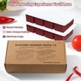 thumbnail image 7 of Burgundy Silicone Freezer Tray 2-pack 1-cup portion meal prep food storage, 7 of 7