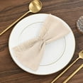 thumbnail image 3 of 36 Pack Beige Napkins Cotton Linen Napkins 16 x 16 Inch Beige Napkins Cloth Handmade with Fringe Soft Cloth Napkins Washable Rustic Dinner Napkins Cloth for Wedding Party Dinner Table, 3 of 7