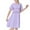Purple, variant on Einccm Girls Nightgowns Princess Pajamas Cute Cat Print Nightdress Soft A-Line Sleepwear Short Sleeve Nightie Loungewear for Kids Toddlers and Big Girls 3-12 Years