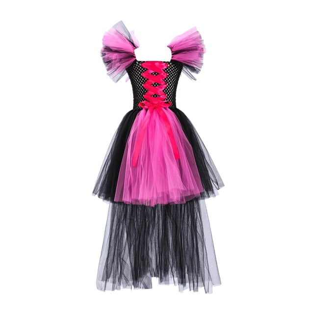 Ropa de Invierno Bebé Estilo Niñas Malla Vestido de Princesa Papel de Payaso de Halloween Cosplay Vestido de Fiesta de Fiesta Vestido de Fiesta de Fiesta