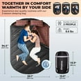 thumbnail image 5 of KingCamp Double Sleeping Bag for Adults, Queen Size 2 Person XL Flannel Sleeping Bag with 2 Pillows & Compression Sack for Camping, 17.6°F-53.6°F, Black, 5 of 8