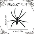 thumbnail image 3 of EZPXFCI 100PCS Halloween Realistic Plastic Spiders Black Small Spider Toys Fake Spiders Prank Props for Halloween Home and Party Decorations (Black), 3 of 9