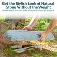 thumbnail image 5 of Sunnydaze Flat 3.5" Gray Polyresin Faux Landscape Rock Cover with Metal Stakes, Set of 2, 5 of 15