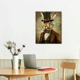 thumbnail image 3 of Nawypu   on Canvas Bunny Wall Art Prints Funny Rabbit Artwork for Bedroom Bathroom Living Room Wall Decor  with Wooden Frame, 3 of 5