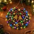 thumbnail image 5 of DIY Christmas Wreath Kit with LED Lights, Light-Up Pearl Painting Kit, Diamond Art Wreath for Adults, Beaded Christmas Wreath Ornament for Door & Wall, 7.9" × 7.9", Akmoler, 5 of 6