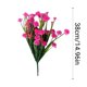 thumbnail image 1 of Simulación de arreglo floral de pasto primaveral y camelia con diseño de 7 ramas para decoración interior y exterior, plantas verdes de bajo mantenimiento para el hogar y estilismo de eventos., 1 of 5