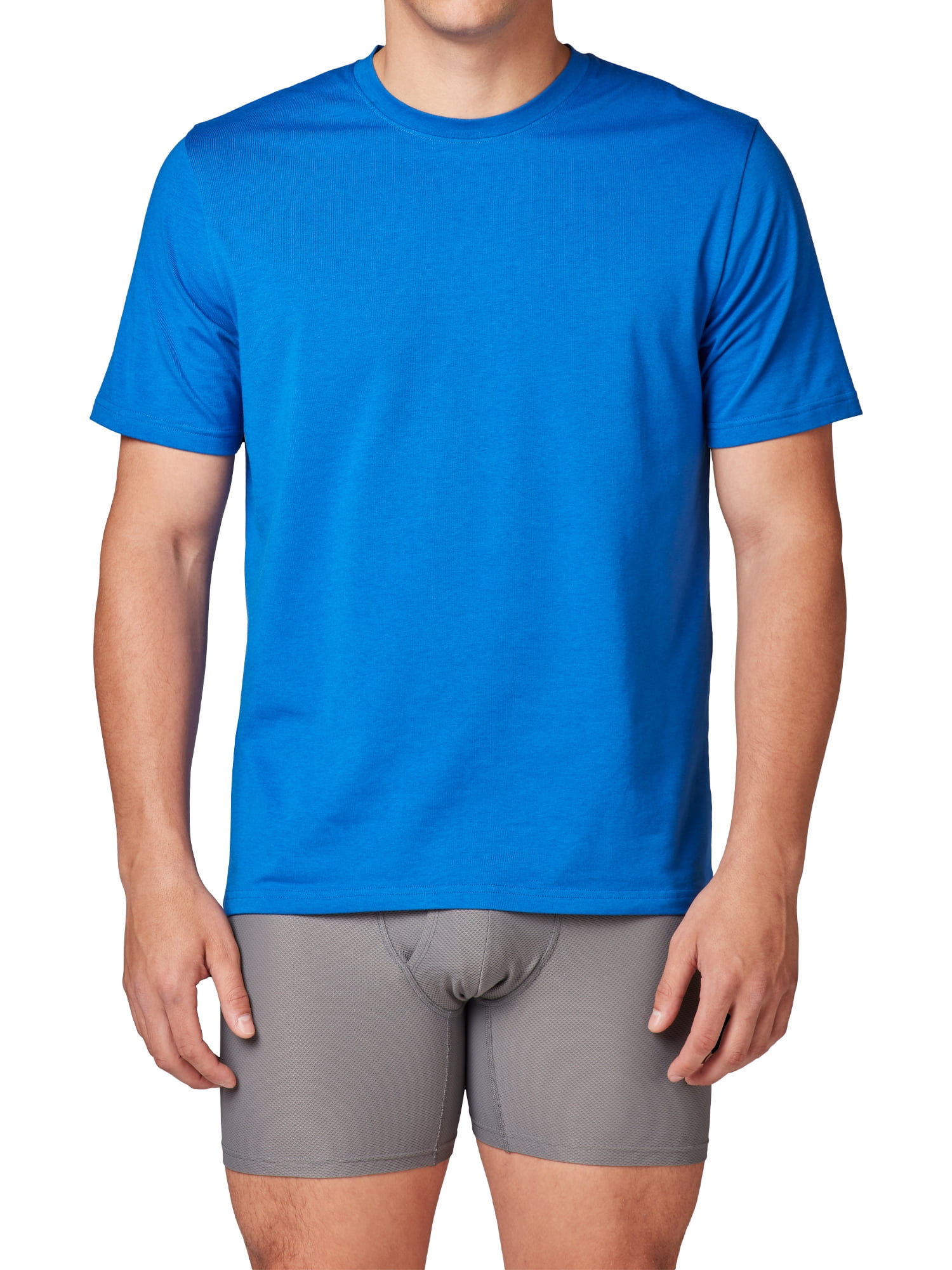 Athletic Works Men's Performance Cotton Crew T-Shirt, 3 Pack