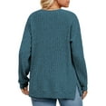 thumbnail image 2 of NISVIYA Womens Plus Size Basic Tops Loose Fit Button Decor Tunics Fashion Ribbed Knit Pullover Sweaters, 2 of 5