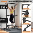 thumbnail image 7 of Yesurprise Power Tower - Pull Up & Dip Station for Home Gym Heavy Duty 330Lbs Free Standing Workout Equipment With Adjustable Height 65"-82.7" Multi-Grip Bars for Chin-Ups Push-Ups Leg Raises, 7 of 7